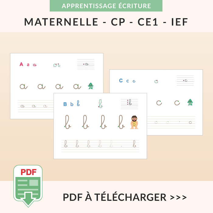 Lire la suite à propos de l’article Fiches d’écriture lettres cursives minuscules à imprimer