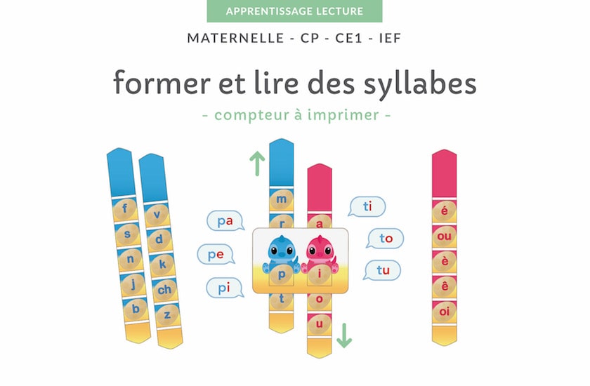 Compteur De Syllabes à Imprimer Pour Former Et Lire Des Syllabes Simples