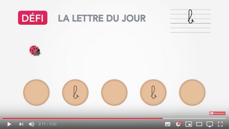 Vidéo - mémoriser la forme des lettres cursives