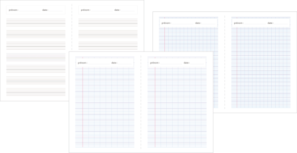Feuilles lignées à imprimer : copie, dictées, production d'écrits...