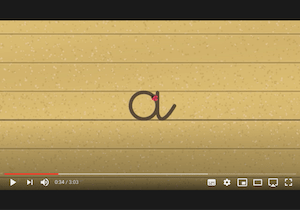 playlist vidéos - écriture cursive - apprendre à tracer les lettres