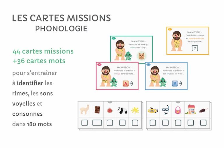 cartes à imprimer pour apprendre à distinguer les rimes et les sons dans les mots