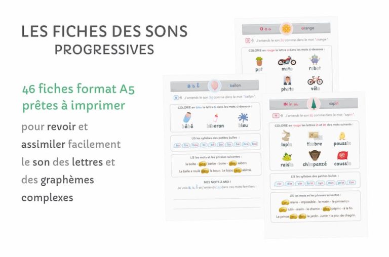 fiches des sons à imprimer : revoir facilement le son des graphèmes