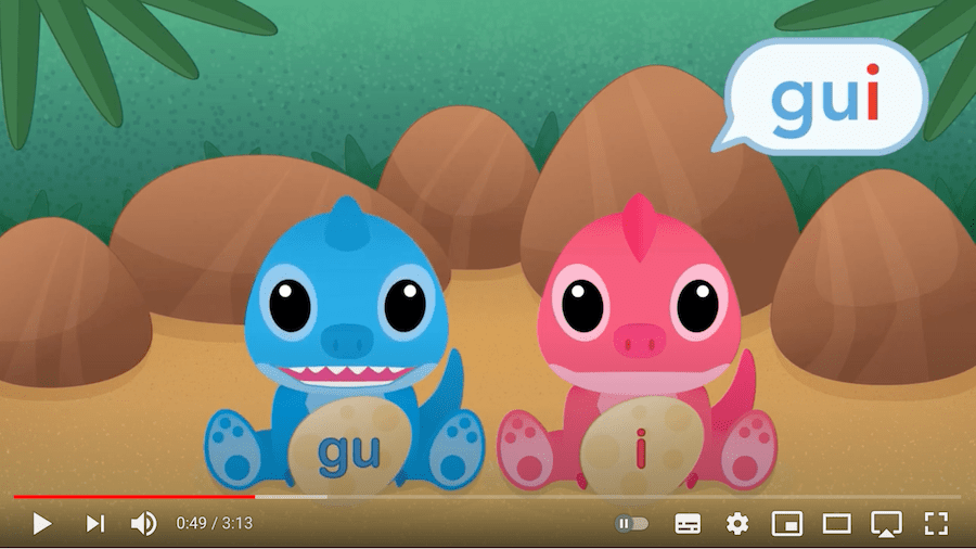 syllabes avec la lettre g qui fait le son [g] ga go gu gui gue gué - vidéo syllabe facile - maternelle CP CE1 IEF