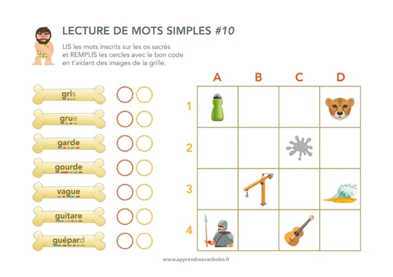 Mots Avec G Et GU Qui Font Le Son [g] : Lecture Facile Pas à Pas En Vidéo