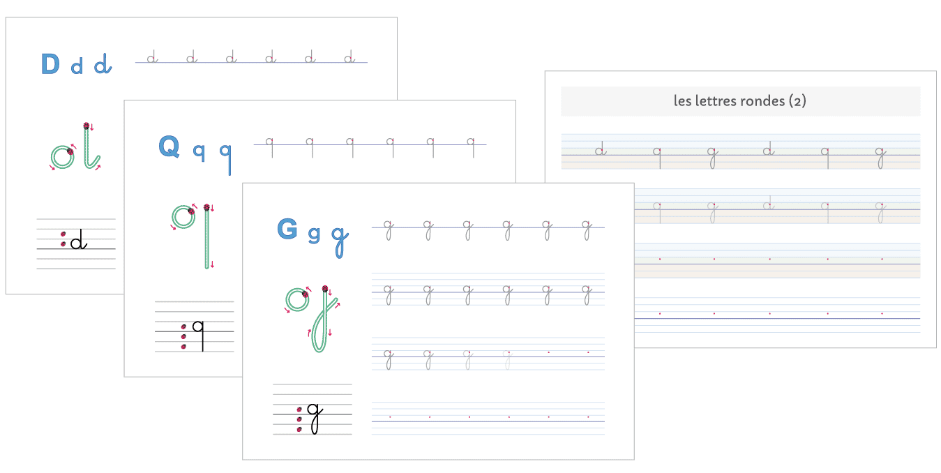 Apprentissage écriture CP : fiches à imprimer (programme complet)