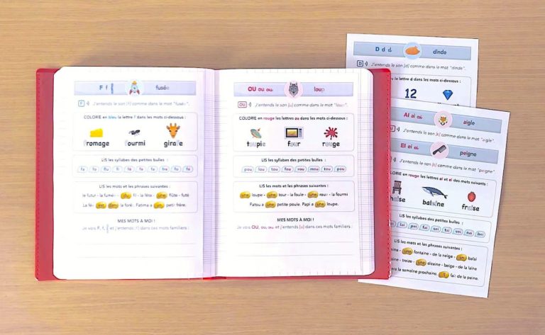 fiches des sons CP à imprimer - prêtes à coller dans le cahier des sons