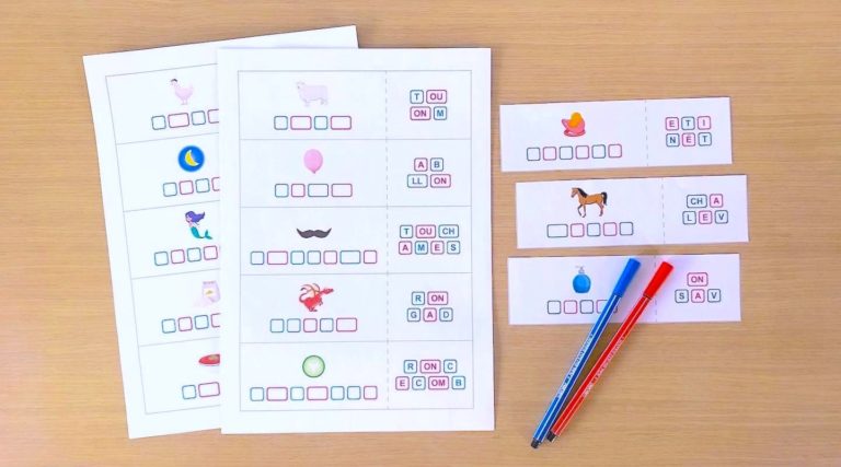 les dictées muettes - fiches à imprimer avec blocs de sons