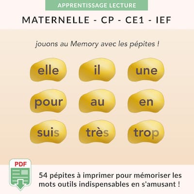 ressources pédagogiques - mots outils à imprimer