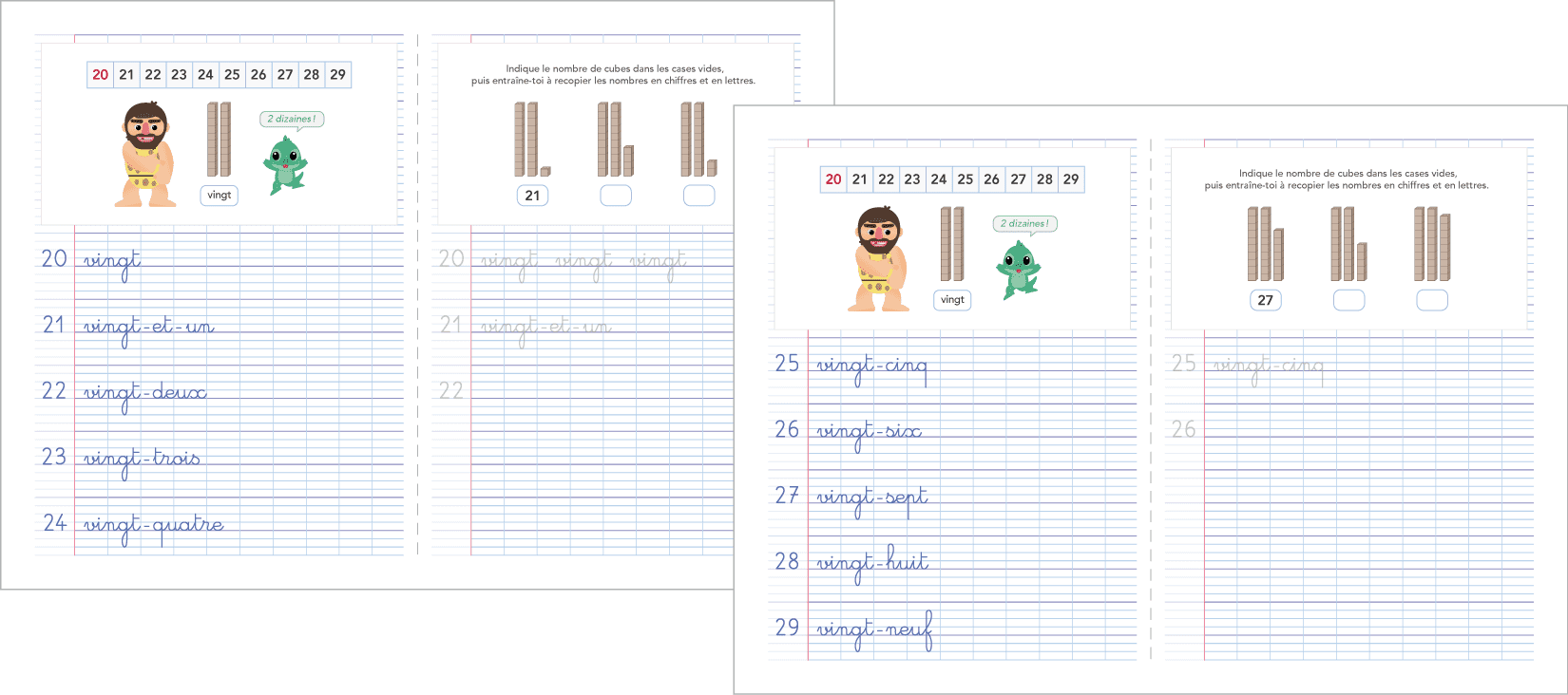 Écrire les nombres en lettres : fiches d'écriture prêtes à imprimer...