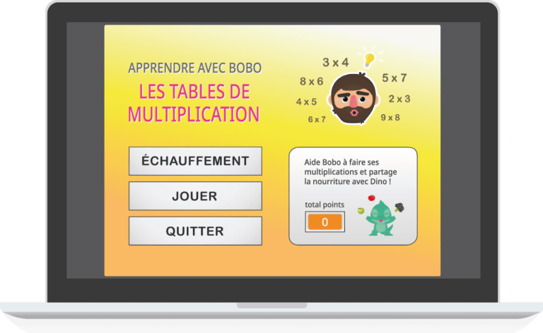 Tables de multiplication : jeu éducatif en ligne (PC et Mac)