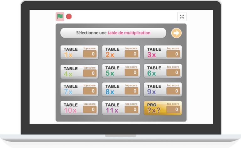 tables de multiplication - jeu éducatif - tables de 1 à 11