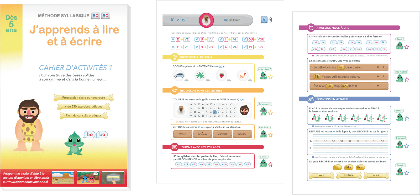 cahier d'activités lecture niveau 1 à imprimer apprendre avec bobo