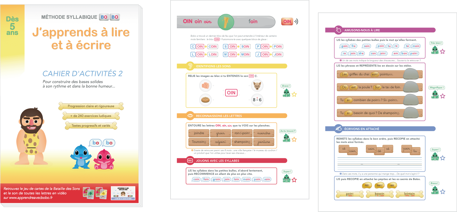 cahier d'activités lecture niveau 2 à imprimer apprendre avec bobo