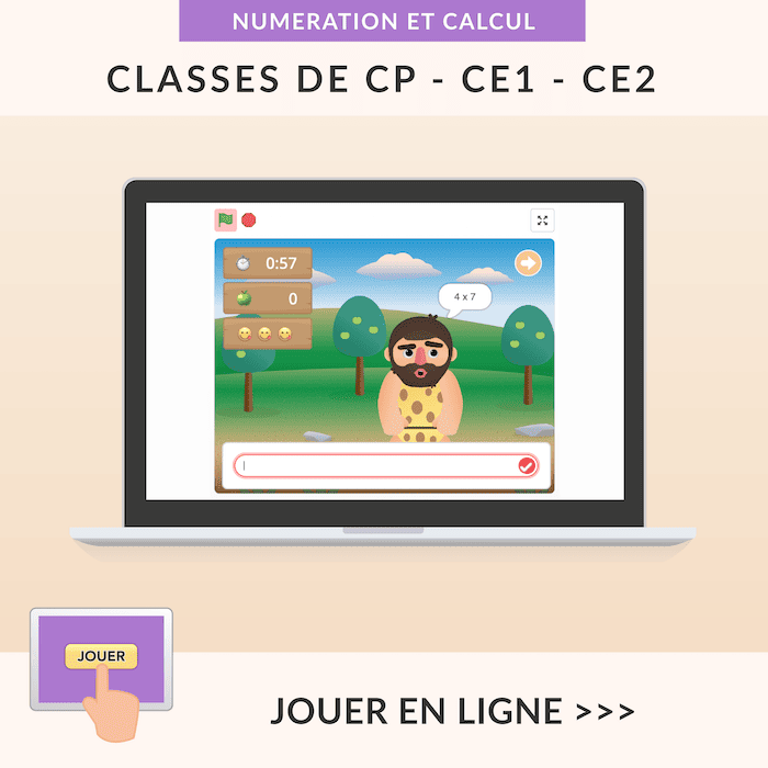 jeu en ligne éducatif tables de multiplication CP CE1 CE2