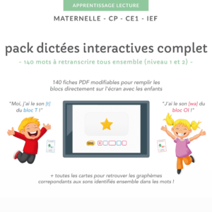 pack dictées interactives niveau 1 et 2 apprendre avec bobo