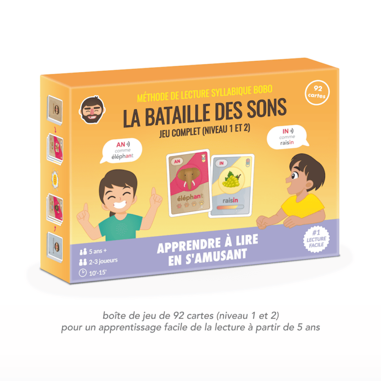 Jeu de cartes éducatif lecture dès 5 ans : la Bataille des Sons