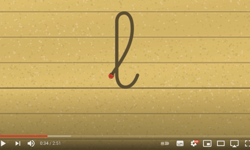 tracé des lettres à boucles - vidéo écriture cursive minuscule - maternelle CP CE1 IEF